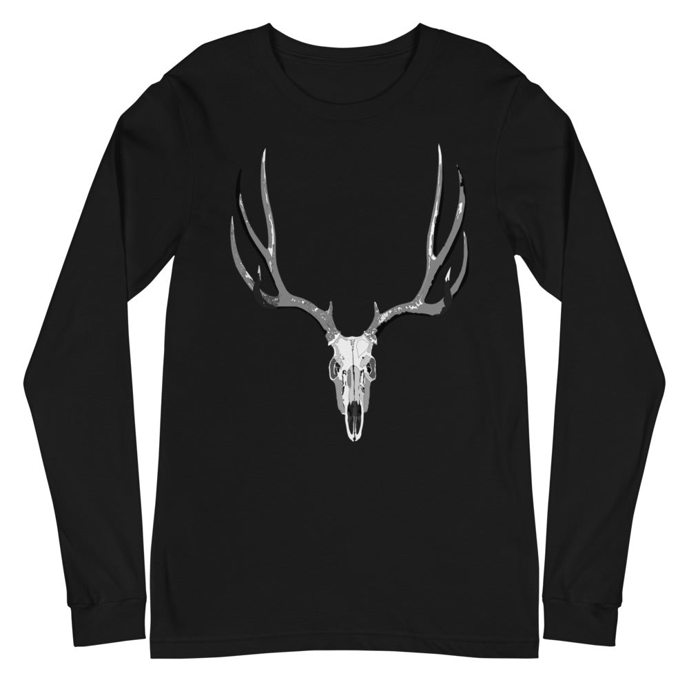 Mule Deer Skull Long Sleeve Tee