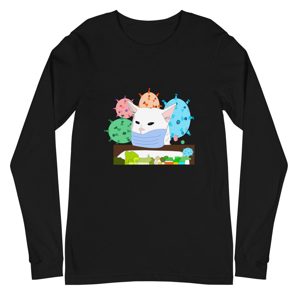 Covid Cat Long Sleeve Tee